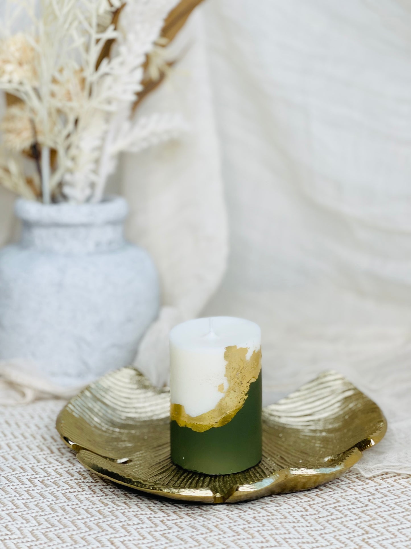 Concrete Base Soy Wax Candles - Luxury and Elegant Pillar Candles