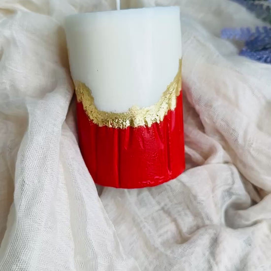 Beautifully red soy wax candles