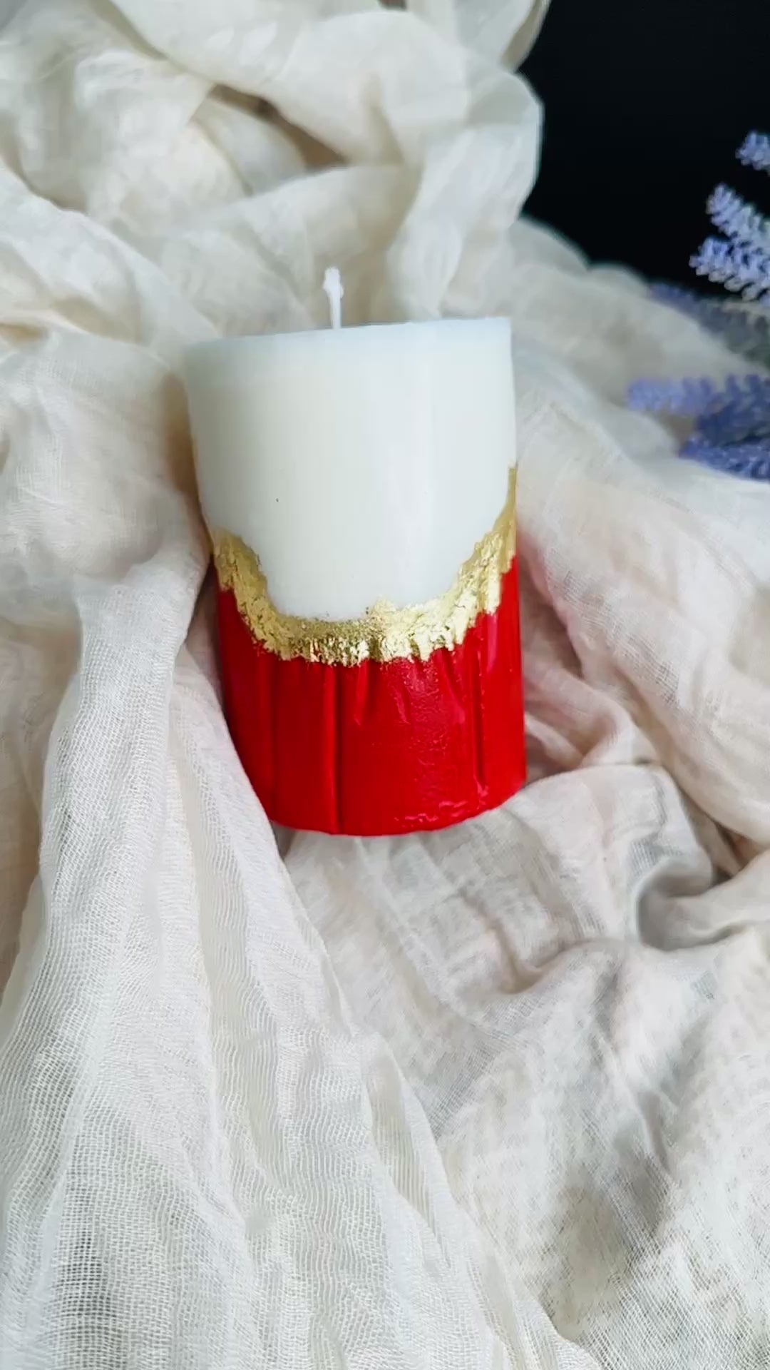 Beautifully red soy wax candles