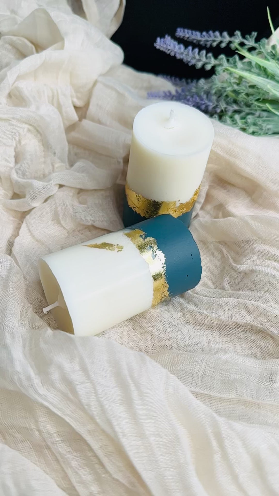 elegant concrete candles - UK made