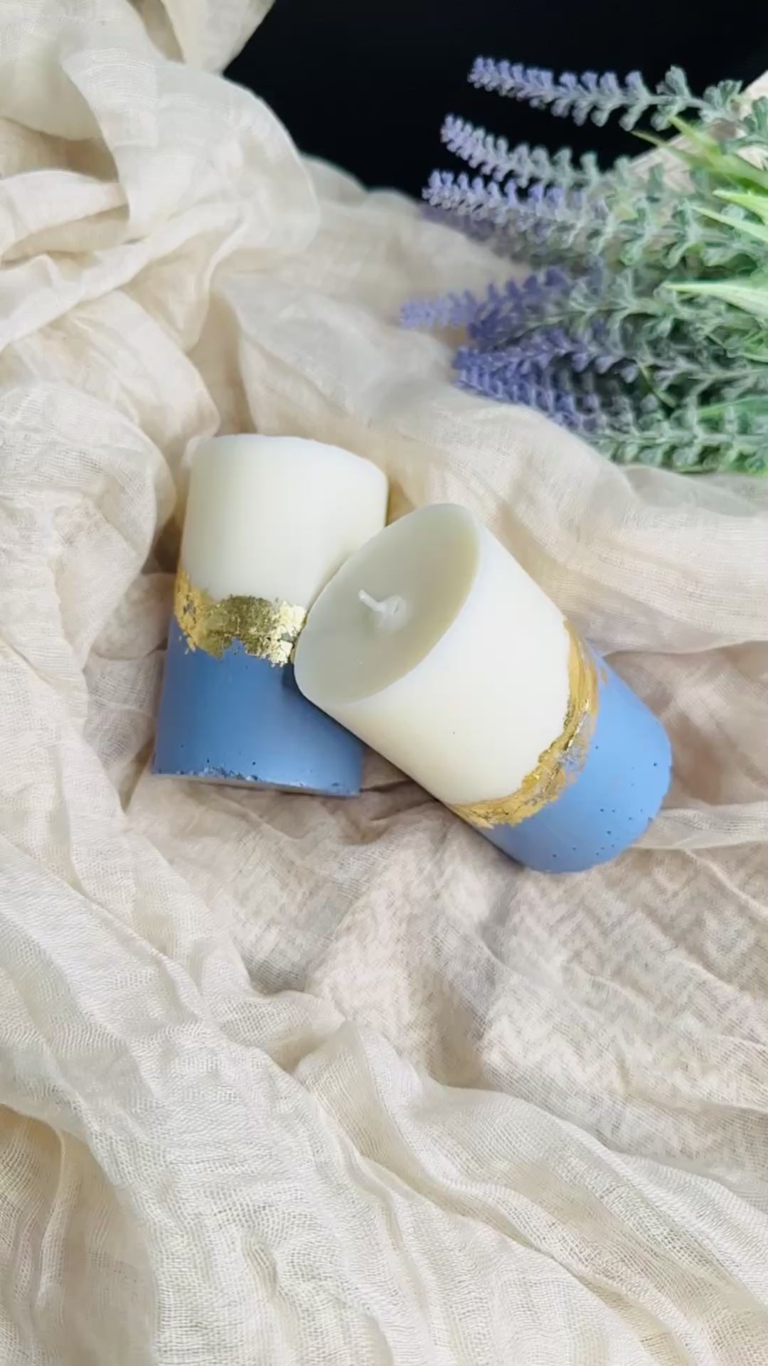 elegant concrete candles - UK made